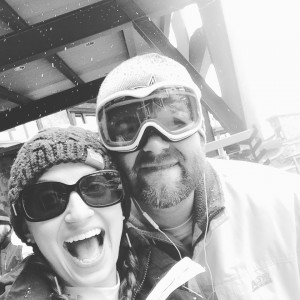 Amanda and her husband Chet Skiing in Colorado.